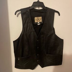 Genuine leather vest | vintage